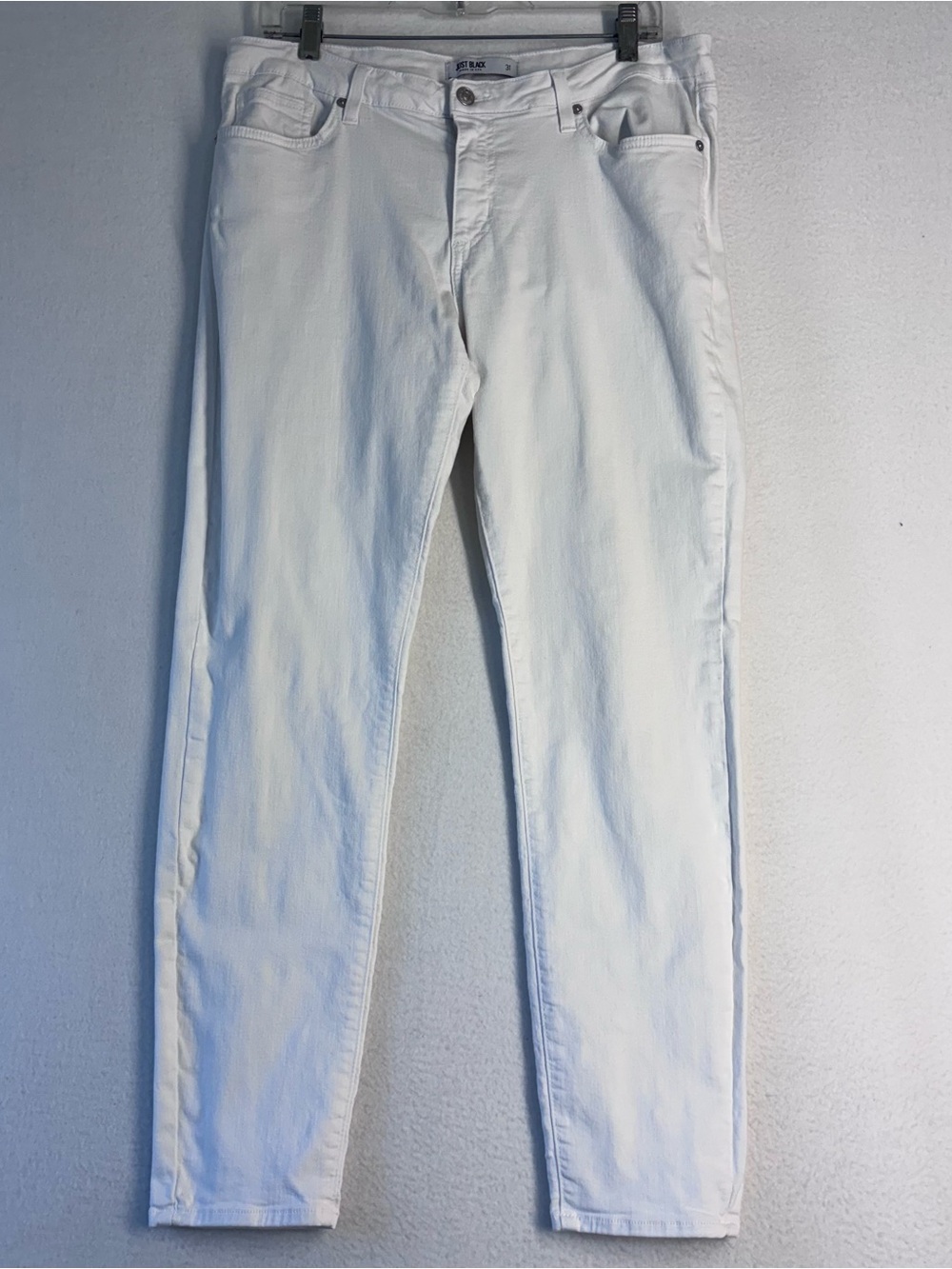Just Black White Denim Skinny Jeans Size 31